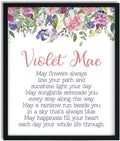 Floral Poem Print | Girls Room Decor | Girls Wall Art | Baby Girl Gift | Personalized Baptism Gift | Christening Gift