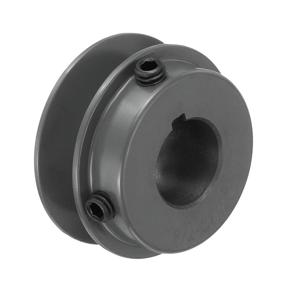 uxcell AK22-7/8 V-Belt Sheave 7/8" Bore, 2.2" OD, Single Groove Web Sheave