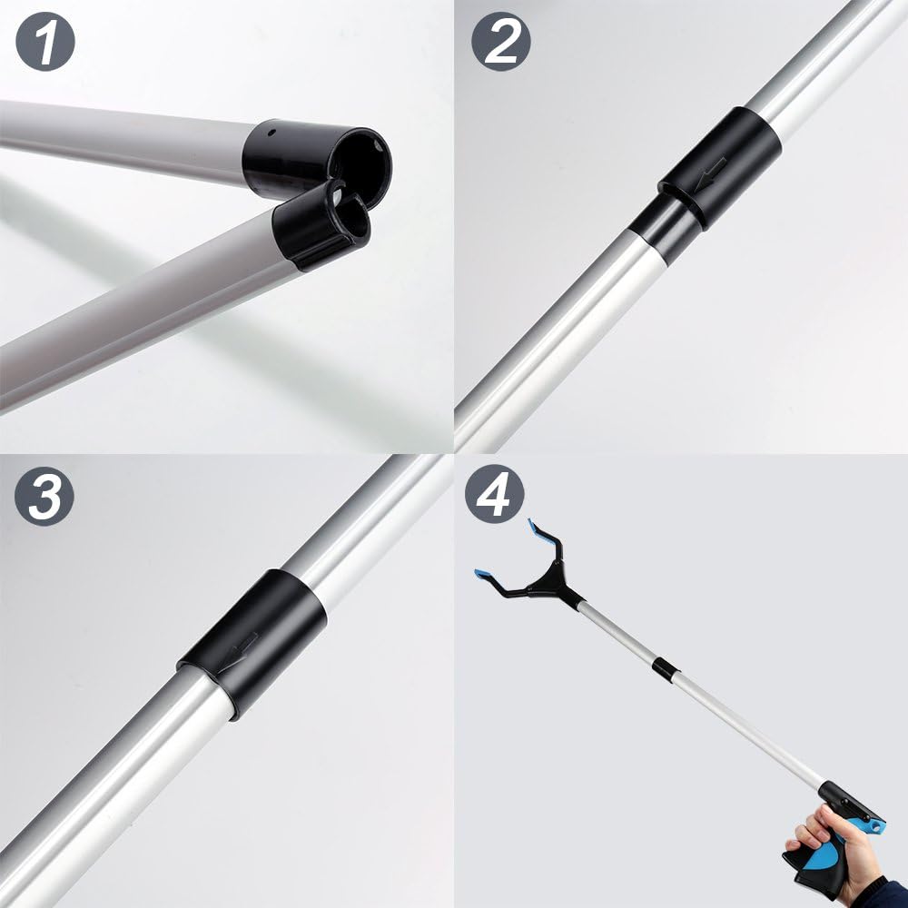 Grabber Reacher Tool, 32" Grabbers for Elderly, Lightweight Extra Long Handy Trash Claw Grabber, Mobility Aid