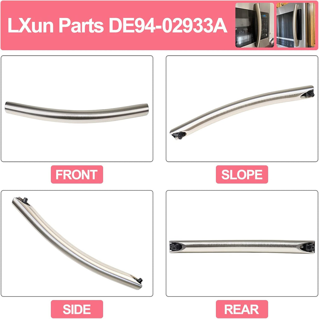 LXun Upgraded DE94-02933A Microwave Door Handle Compatible with Samsung Microwave Handle Replaces AP5622966 2448710 PS4239327 DE64-02522A ME20H705MSS ME16H702SES ME18H704SFS-Gold