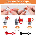 150PCS Grease Fittings Kit, SAE & Metric Grease Zerk Fittings with Caps