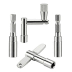 Drum Key Set with Drill Bit Adapter, Speed Standard Keys Chrome