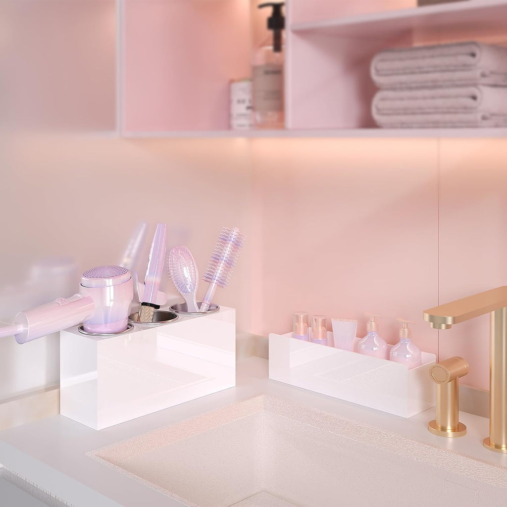 Hair Tool Organizer, Removable Blow Dryer Holder for Bathroom, Hot Tools Organizer For Hair Dryer, Blow Dryer