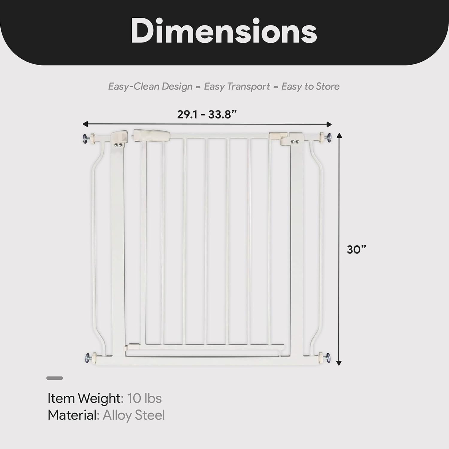 Easy Walk-Thru Baby and Pet Safety Gate