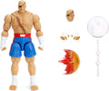Street Fighter II Sagat Deluxe 1:12 Scale Action Figure - Highly Articulated, Tiger Shot Accessory & Stand, 7.6" Tall