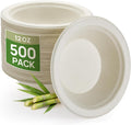 500 Pack Natural Brown 12 oz Compostable Sugarcane Soup Bowls