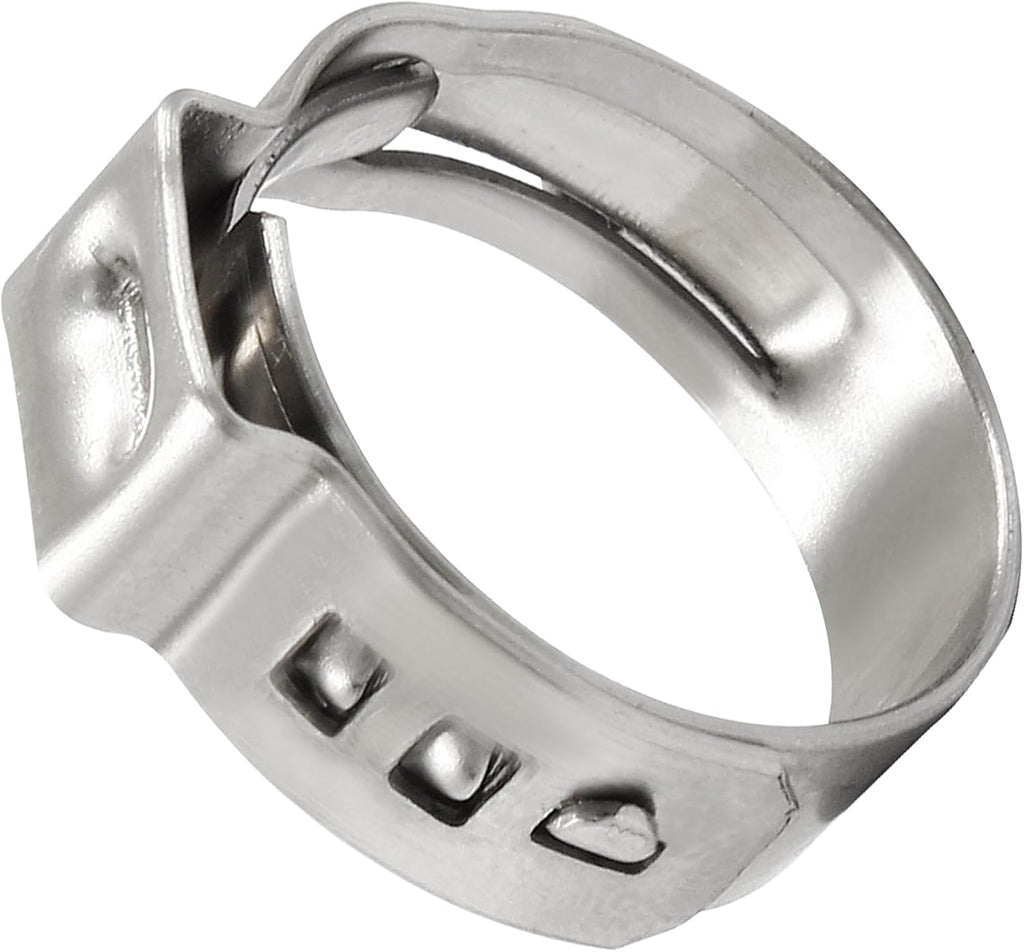 1/2 Inch PEX Cinch Clamps, 50 Pcs, Stainless Steel