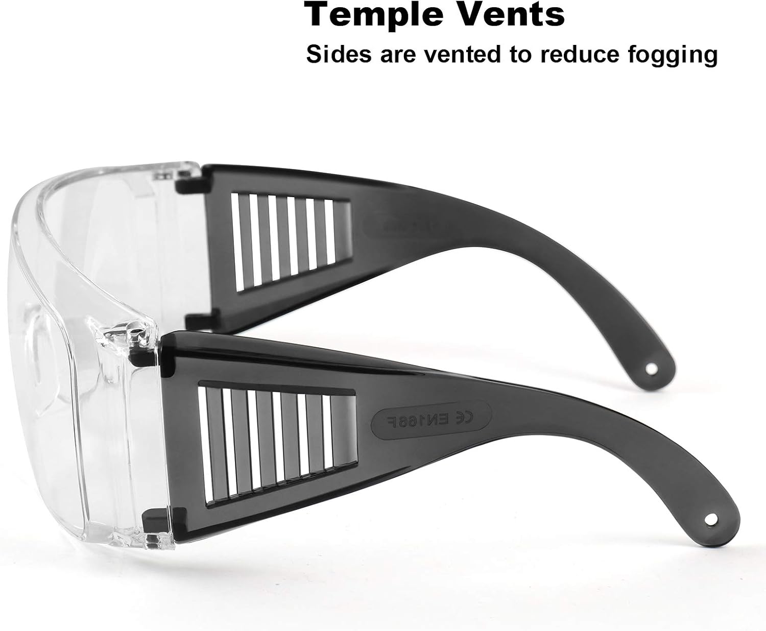 Shooting Glasses Over Eyeglasses, AntiFog Safety Glasses Over Prescription OTG