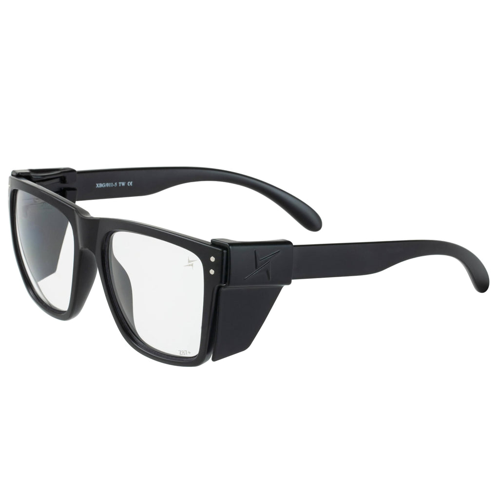 ANSI Z87+ X-Large Clear Lens Safety Sunglasses Side Shield