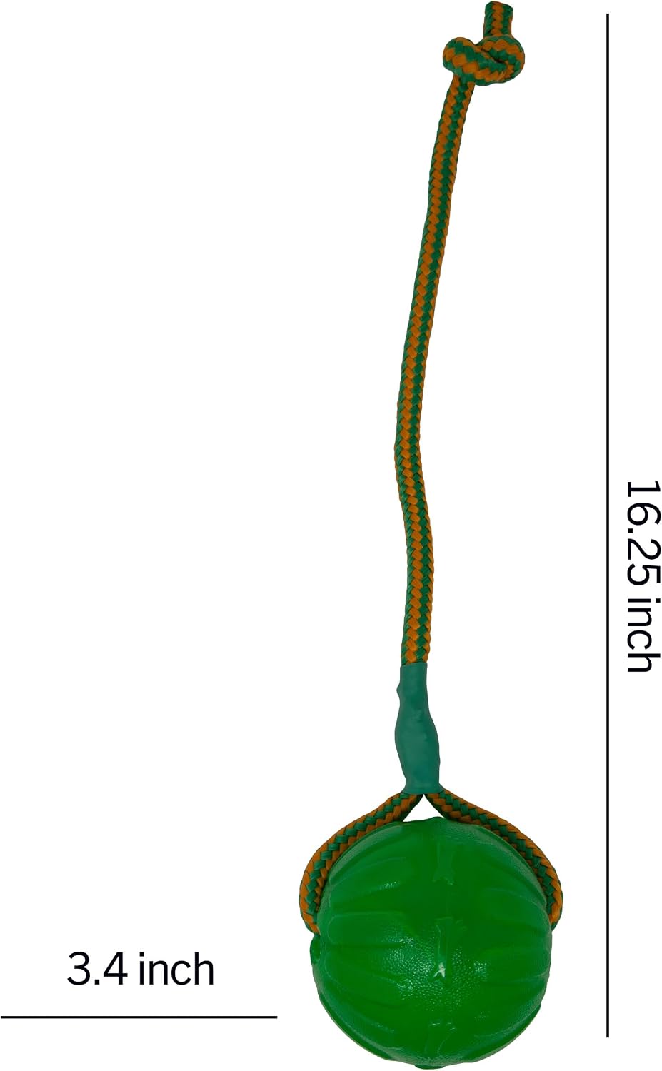 Everlasting Fun Ball on a Rope Dog Toy,Greens,Medium/Large