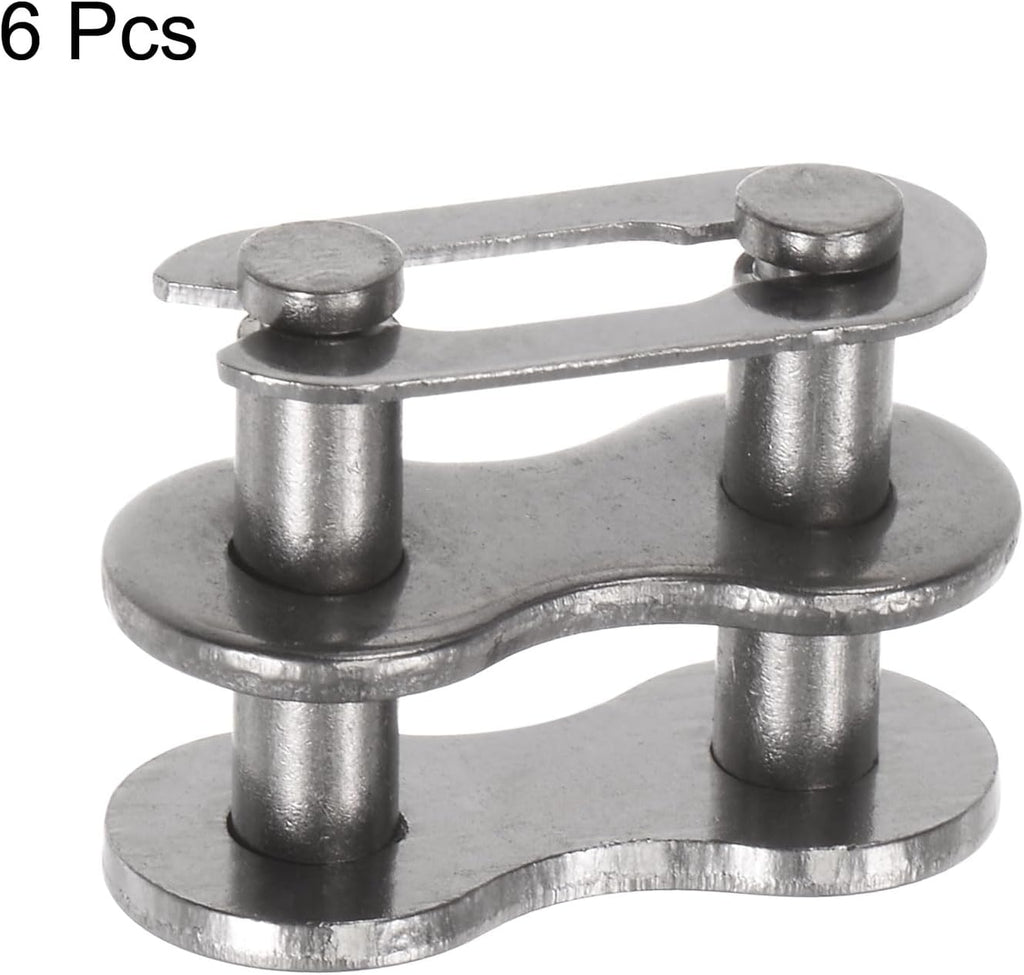 uxcell 6Pcs #50 Chain Master Connector Link Roller 5/8" Pitch Stainless Steel Standard Connecting Split Links for 10A Chain