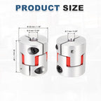 MECCANIXITY 7mm-9mm Aluminium Plum Flexible Shaft Coupling w Hex Wrench