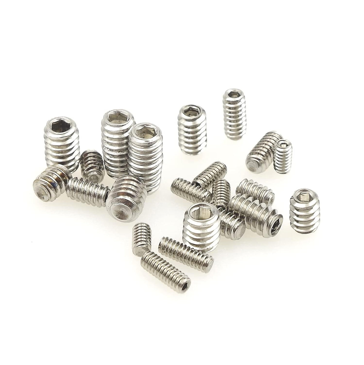300PCS #2-56#4-40#6-32#8-32 UNC 304 SS Cup Point Set Screws Kit