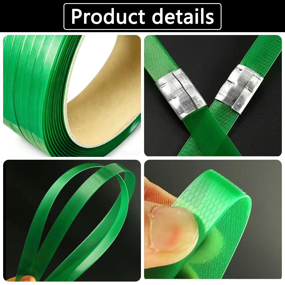 PET Strapping Banding Roll 5/8" x 0.035" 1400lbs Break Strength Polyester Strap for Heavy Duty Packaging with 100