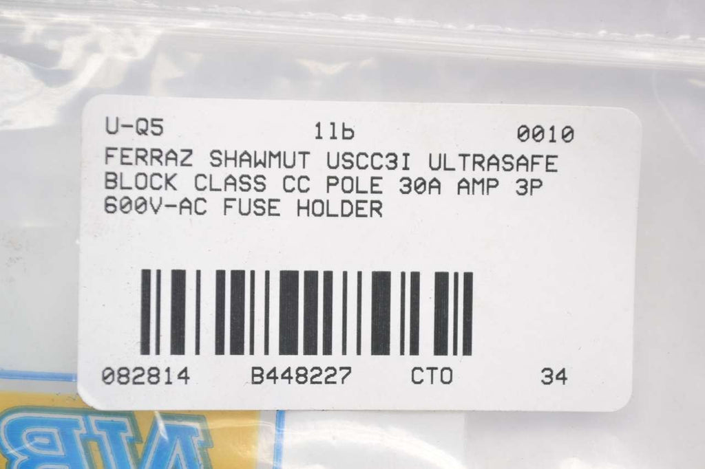 Ferraz Shawmut USCC3I Fuse Holder 30A 600V 3 Pole