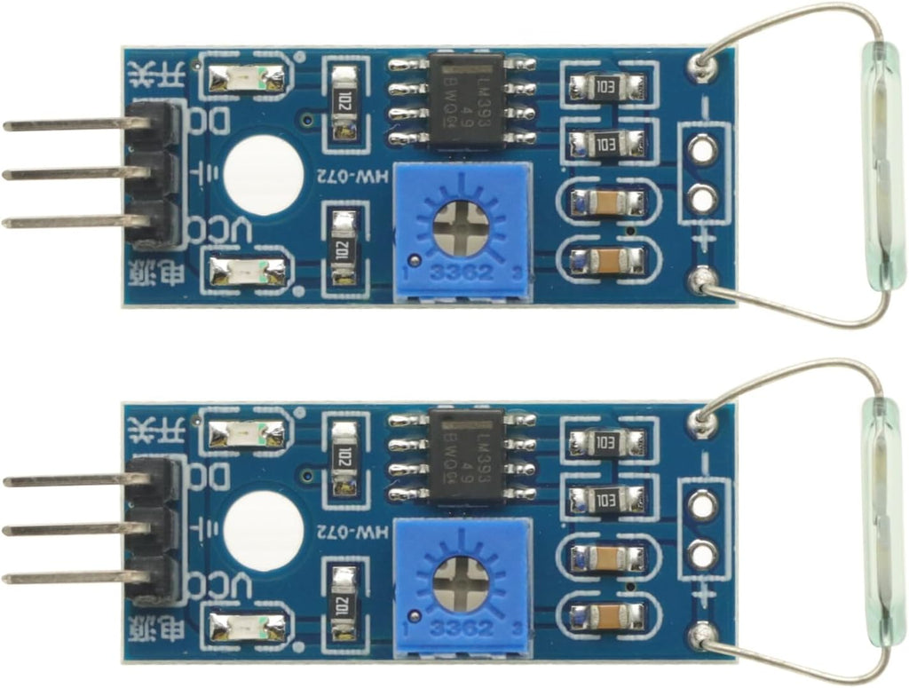 2Pcs Reed Sensor Module Reed Switch Magnetic Switch for Arduino
