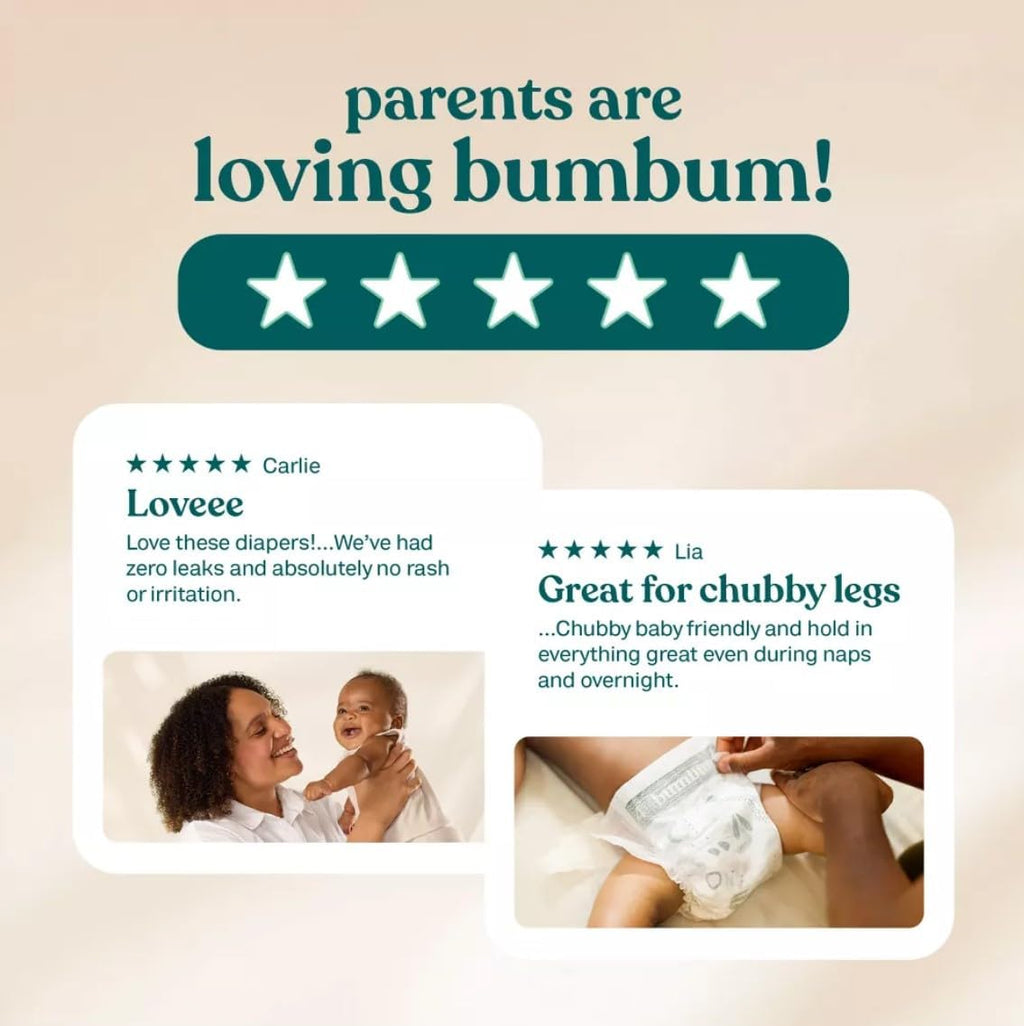 New Premium Soft Bum-Bum Luxury Diapers - Size 2, 74 Count - Fragrance-Free (Pack of 1)