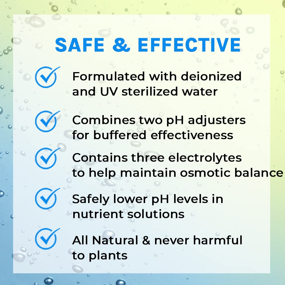pH Down pH Control Liquid, Premium Buffering for pH Stability, Decreases pH Levels, Use with Any Feeding Systems