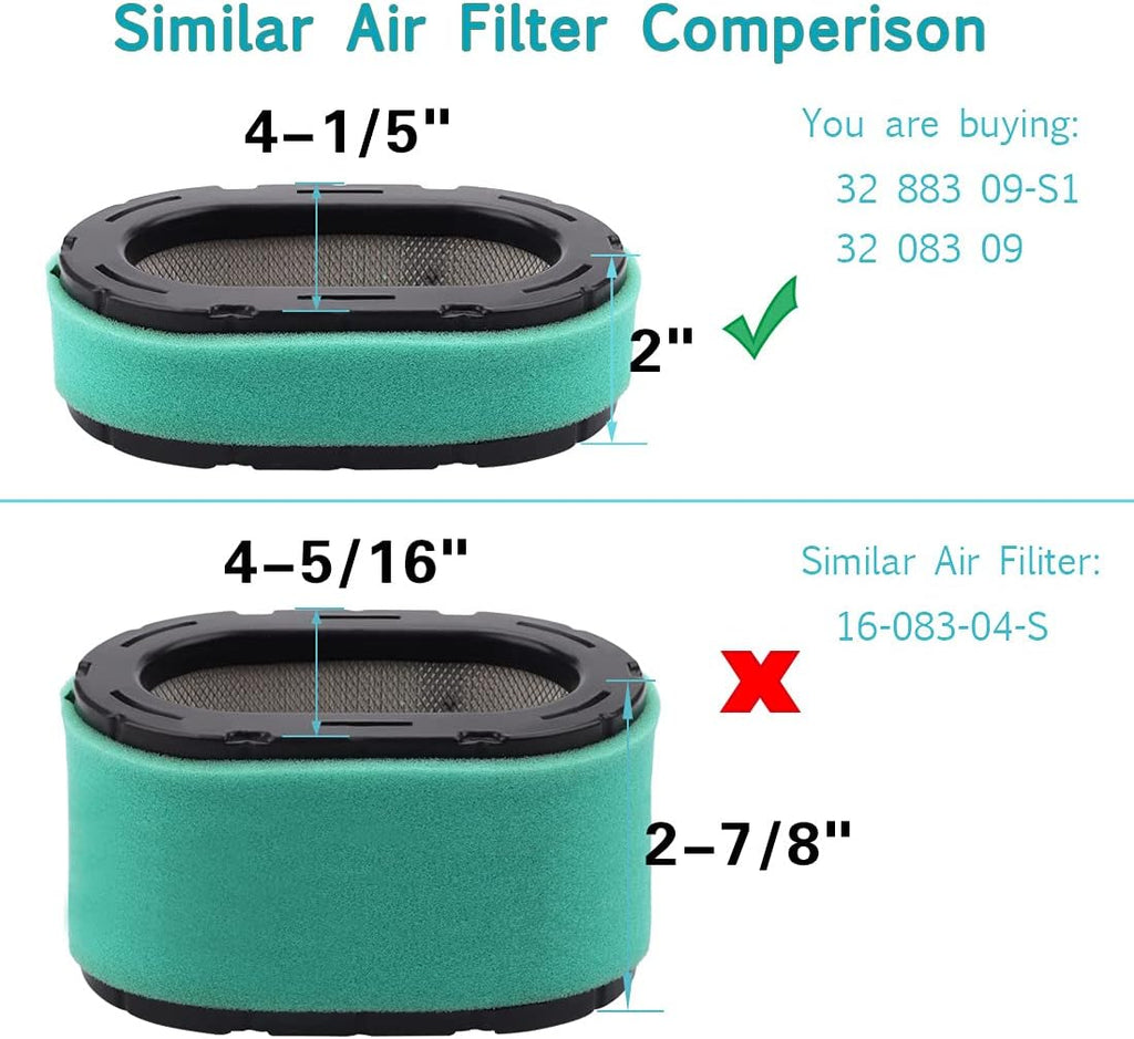 3 Pack 32 083 09-S Air Filter for Kohler 7000 series KT715 KT725 KT730 KT735 KT740 KT745 Cub Cadet XT1 XT2 ZT1 Zero Turn Mower Replace 490-200-k054