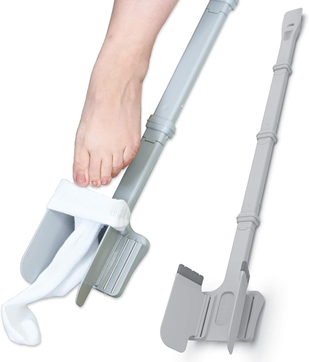 Easy Sock Ox Adjustable Sock Aid for Seniors, No Bending, with Sock Remover