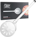 Pizza Turning Peel, 8-inch Pizza Peel Turner Spinner with Non-Slip Long Handle & Silicone Hanging Hook, Essential