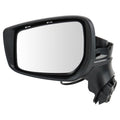 TRQ Driver Side Mirror Assembly Power Smooth Black Paint to Match Foldaway
