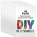 10 Pcs White Metal Blank Sublimation Aluminum Signs, 12 x 18 in | Custom Parking Sign Blanks, Yard Garden Outdoor