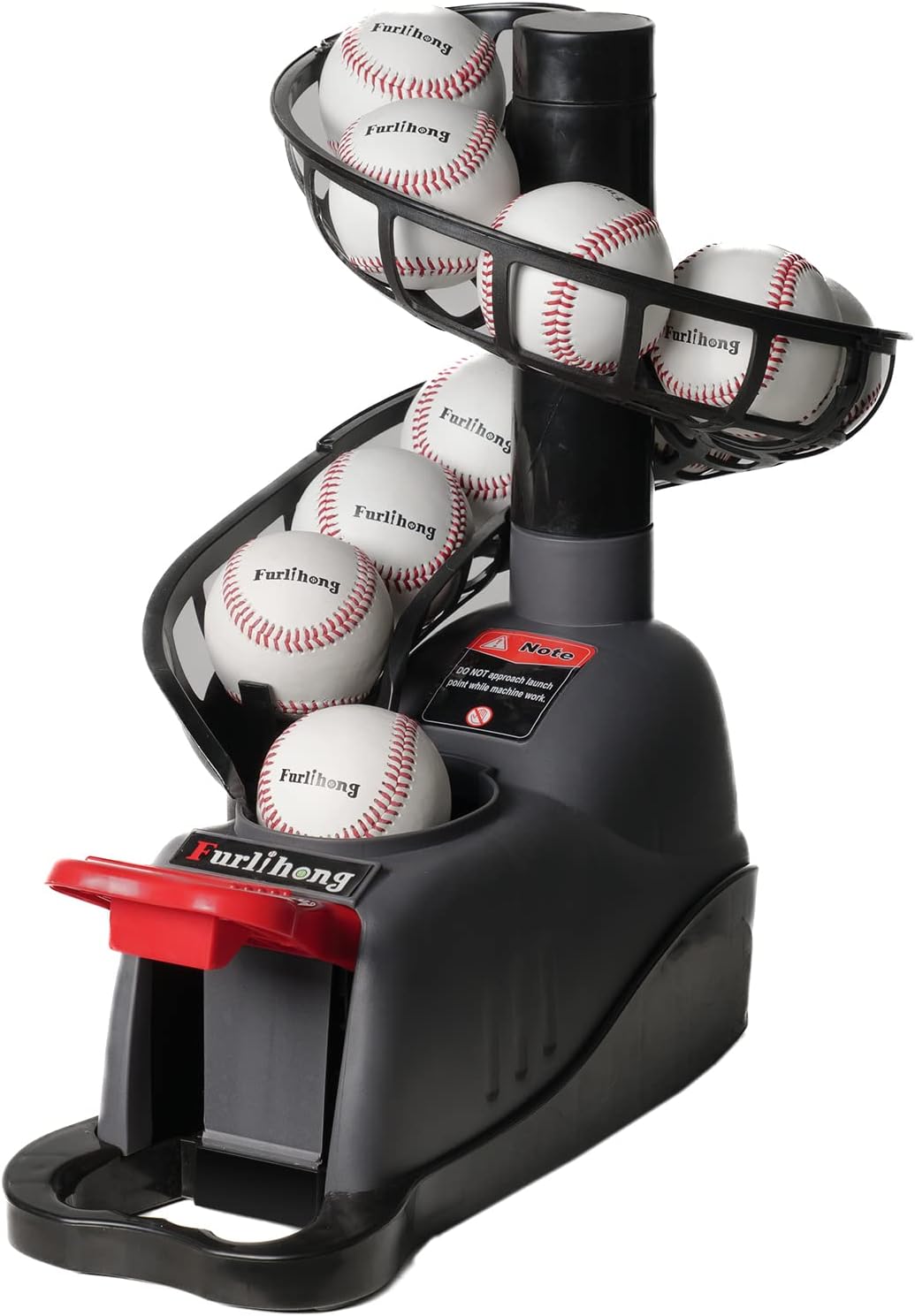 898BH Baseball Soft Toss Machine, Angle Adjustable, Step On Paddle and Release to Launch, No Power Supply Needed