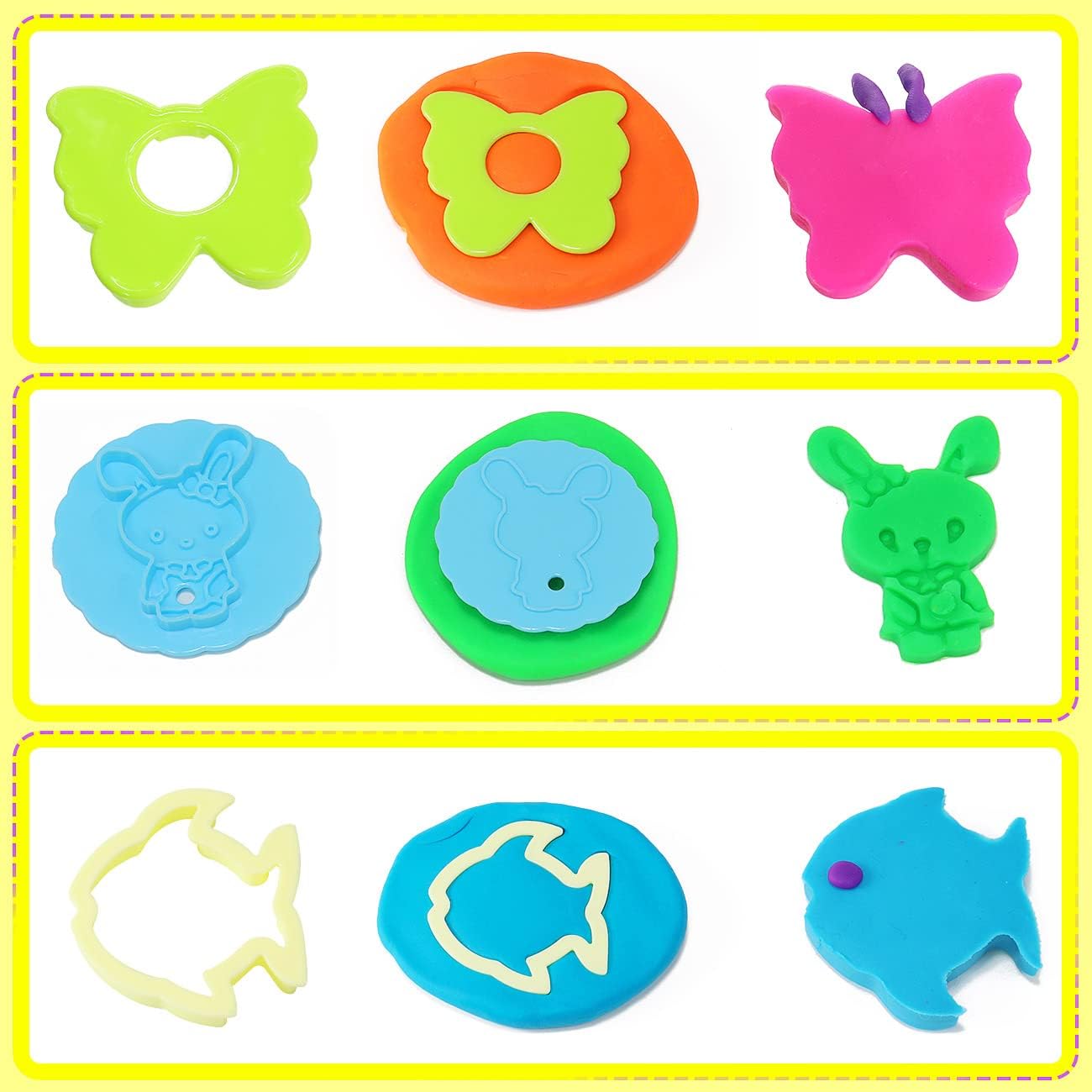 Dough Tools and Cutters, 40 Pcs Kids Toddlers Modeling Clay Tools Set, Plastic Accessories Extruders Rollers Molds