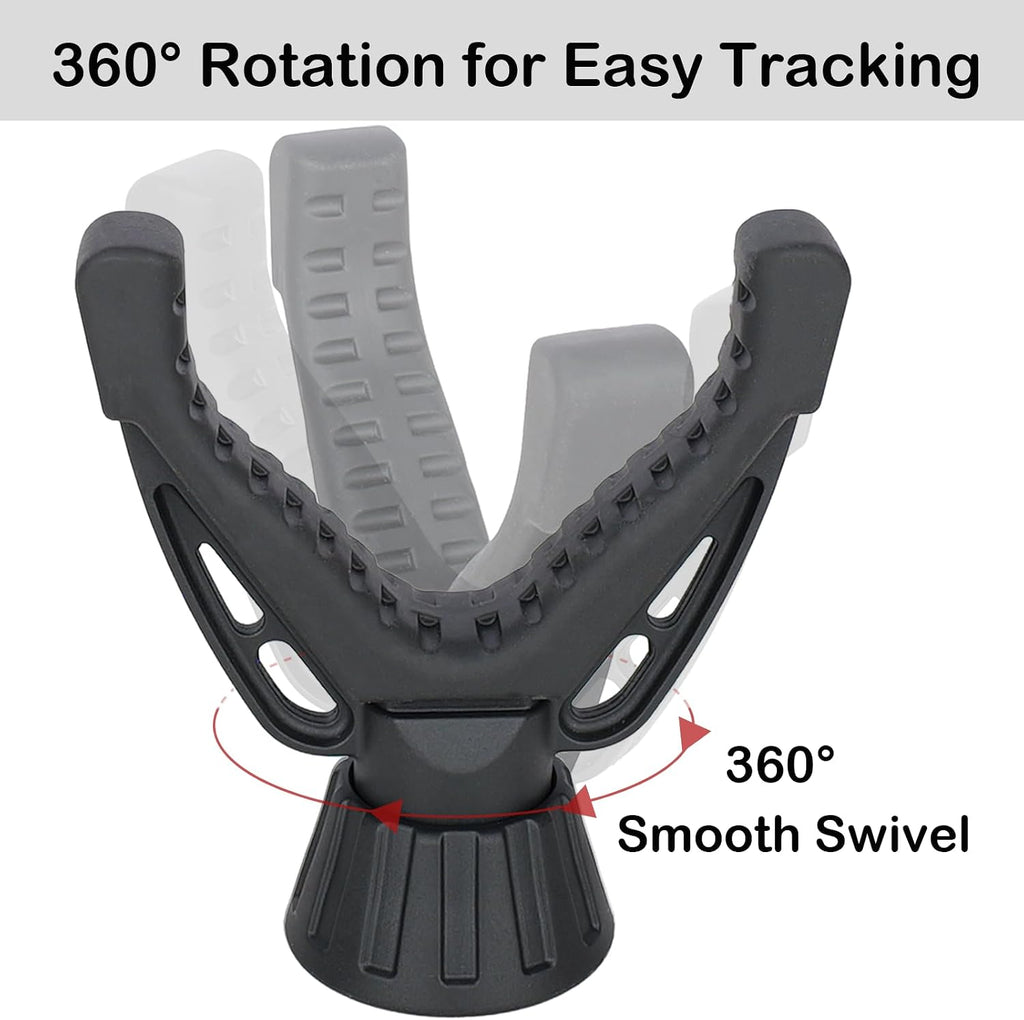 360° Rotating V Yoke Shooting Rest for Rifle Compatible with Shooting Stick Hunting Tripod, Gun Tripod and Monopod