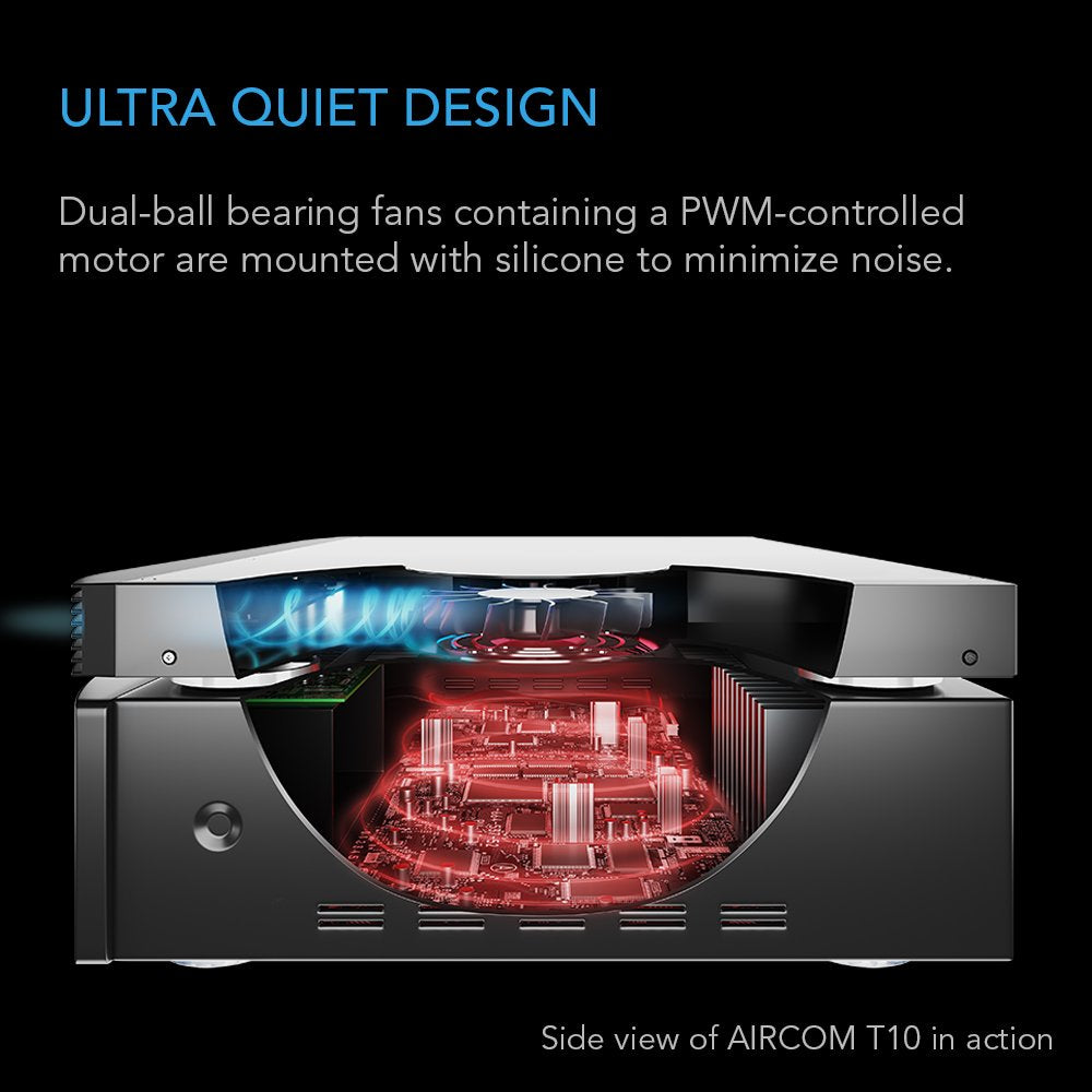 AC Infinity AIRCOM T10, Quiet Cooling Blower Fan System 17" Front-Exhaust