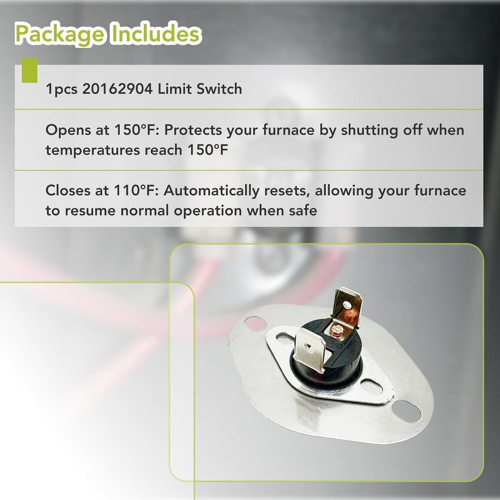 Fit for Goodman Furnace Primary Limit Switch 20162904 High Limit Switch 150°/110° Memiuyelay