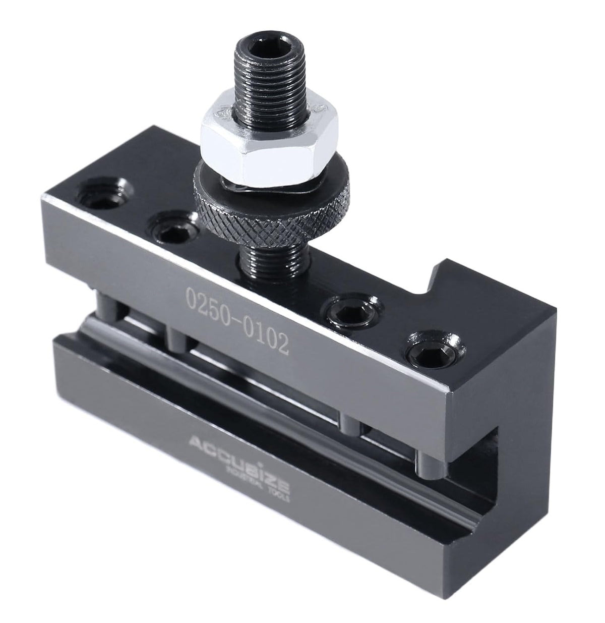 Accusize Industrial Tools Style Axa Boring, Turning and Facing Quick Change Tool Post Holder for 1/2'' Turning Tools, Style 2, 0250-0102