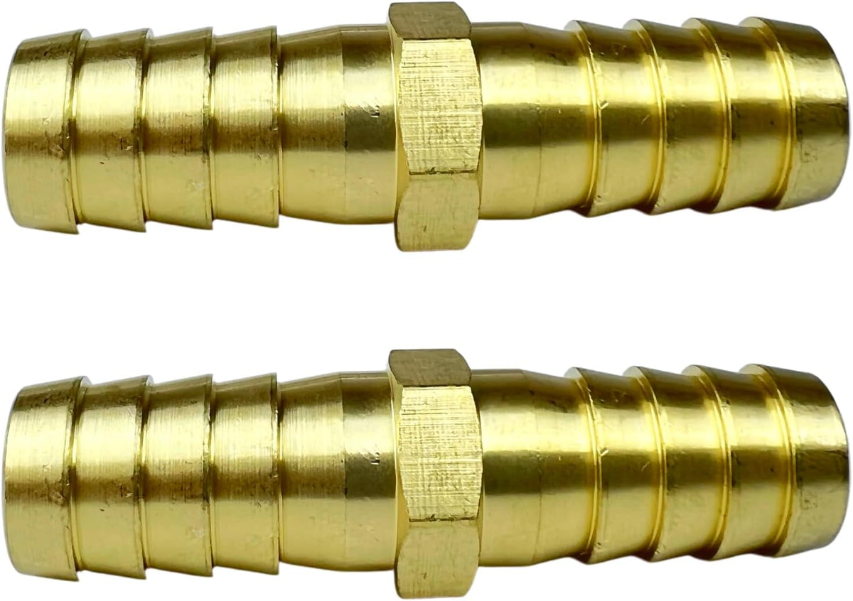 2PCS 1/2" x 1/2" Brass Hose Barb Union Splicer Mender by CX WONDERLAND