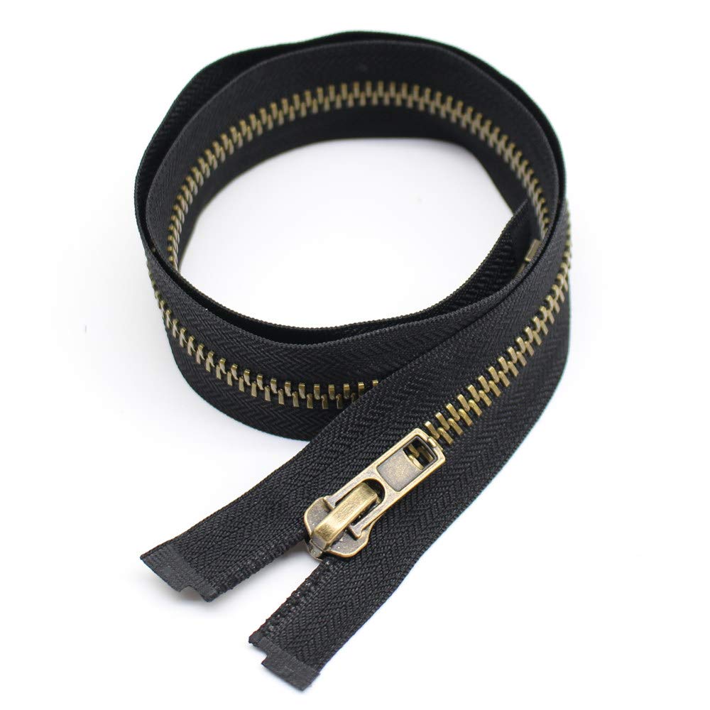 #8 24 Inch Antique Brass Separating Jacket Zipper for Sewing
