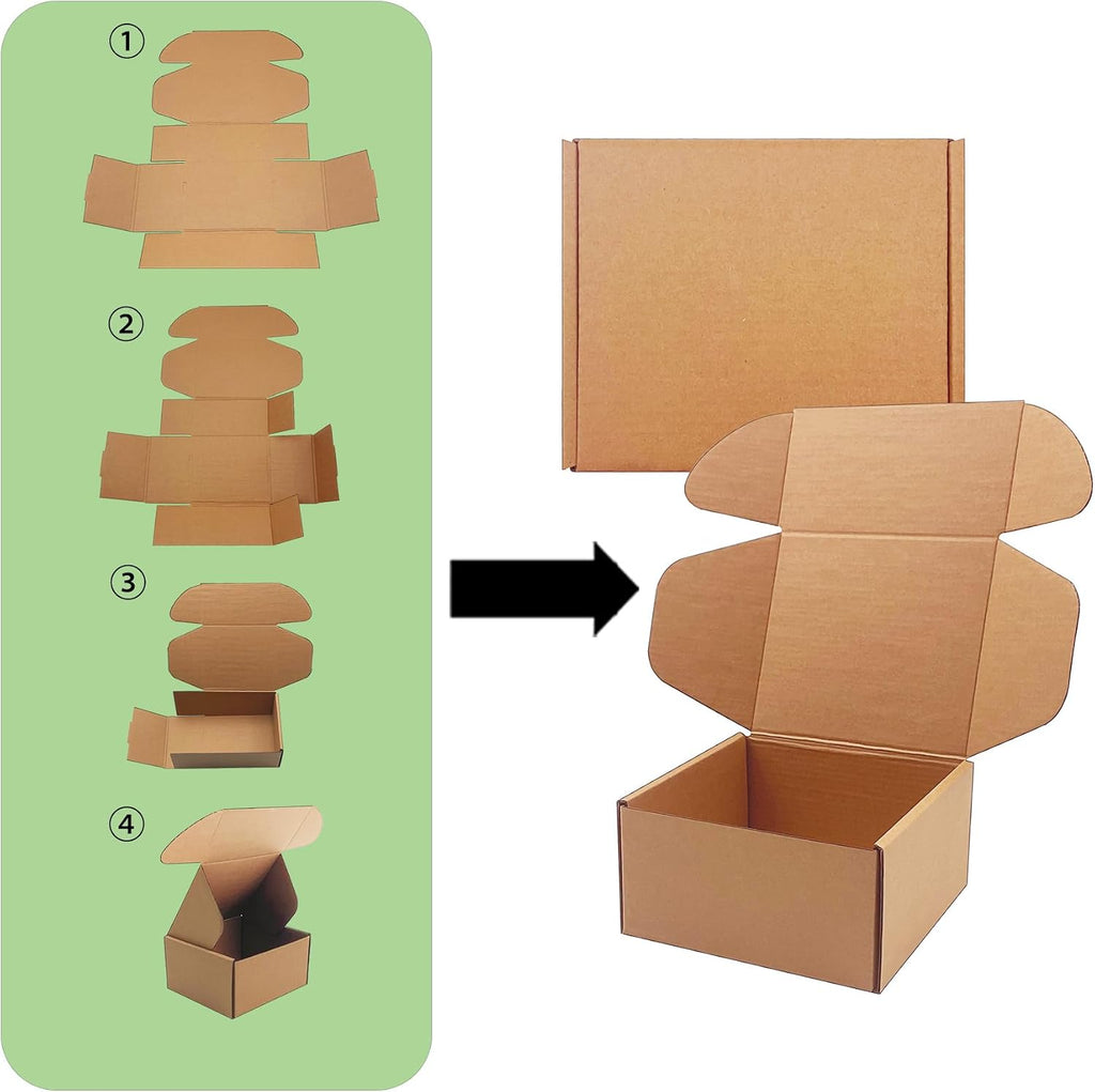 6x5x3 inch Shipping Boxes, Bulk 28 Pack, Brown Corrugated Cardboard Mailers