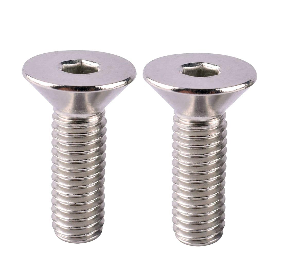 #6-32 x 3/8" Flat Head Socket Cap Screws Countersunk Bolts, Allen Hex Socket Drive, 304 Stainless Steel 18-8, Full Thread, 50Pcs