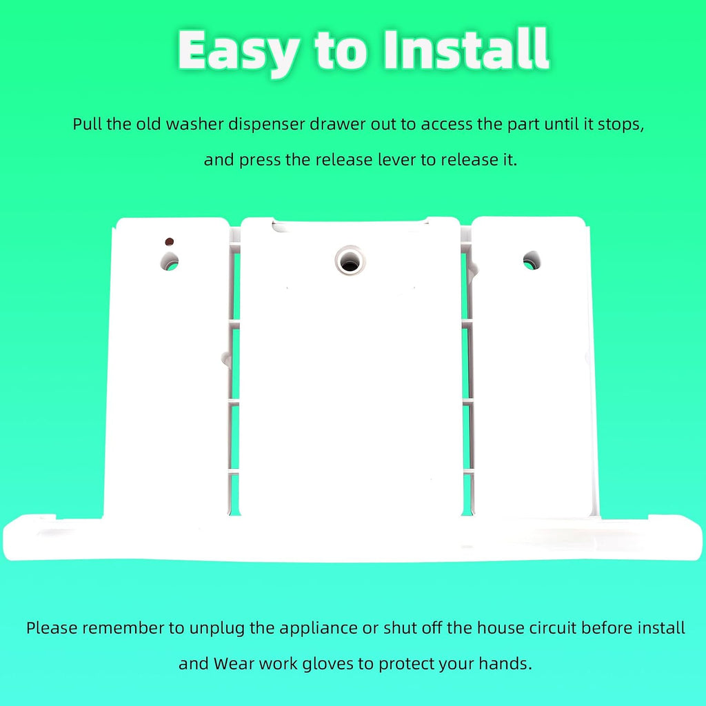 W10861667 W10794820 W10601851 Washer Dispenser Drawer Assembly Compatible with Whirlpool Maytag Washers Appliance Drawer Replacement Part, White