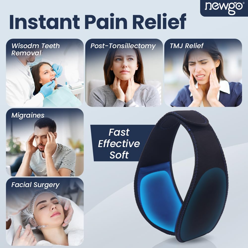 Wisdom Teeth Ice Pack Head Wrap for Face, Jaw Toothache, FSA Eligible