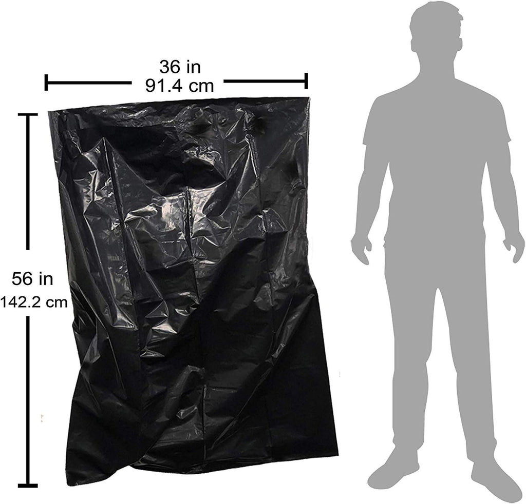 Contractor Garbage Bags 55 Gallon | 20 Trash Bags | Heavy Duty | Black Contractor