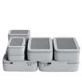 Compression Packing Cubes Set of 6, Luggage Organizers, Silver