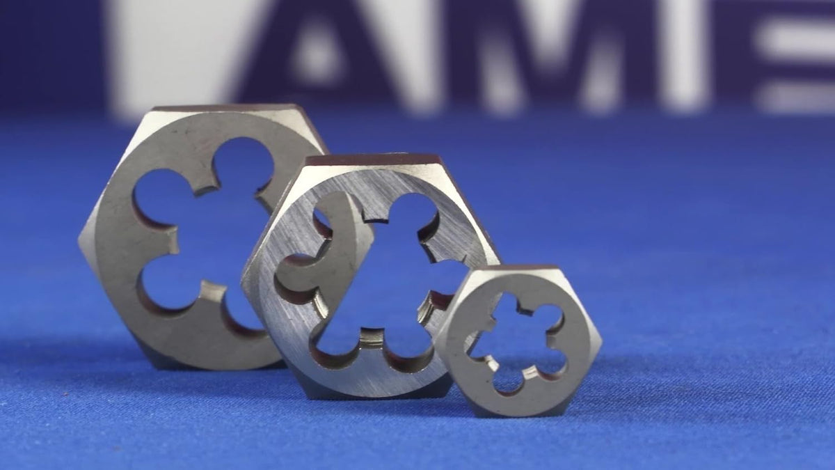 Drill America DWTHX1213 1/2"-13 Carbon Steel Hex Rethreading Die, DWT Series