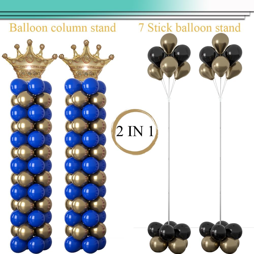 Balloon Column Stand Kit Set of 2, 2IN1 Balloons Holder Sets Ballon Arch stand for Floor, 9 Feet Height Adjustable