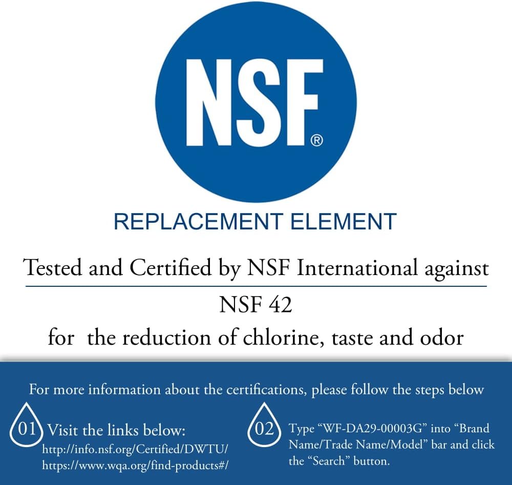 Replacement for Samsung RF267AEWP Refrigerator Water Filter