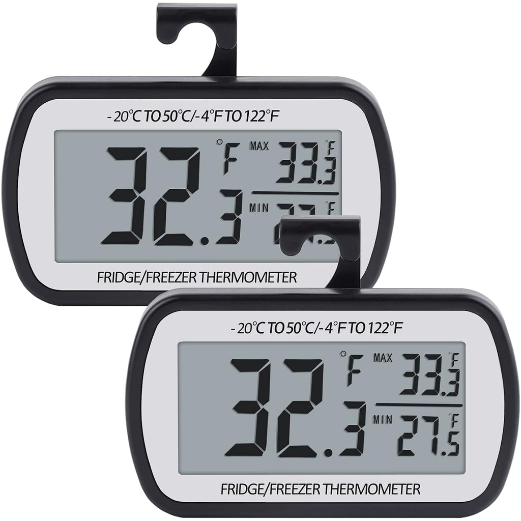 Refrigerator Thermometer Digital Fridge Freezer Thermometer 2 Pack