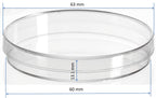 Polystyrene Petri Dish with Vented Lid, 60x13mm, Sterile (26 pcs)