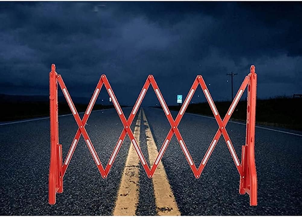Parking Barrier Expandable Safety Barricades, Mobile Barricade, Construction Barricade Fence 8.2ft Width Plastic