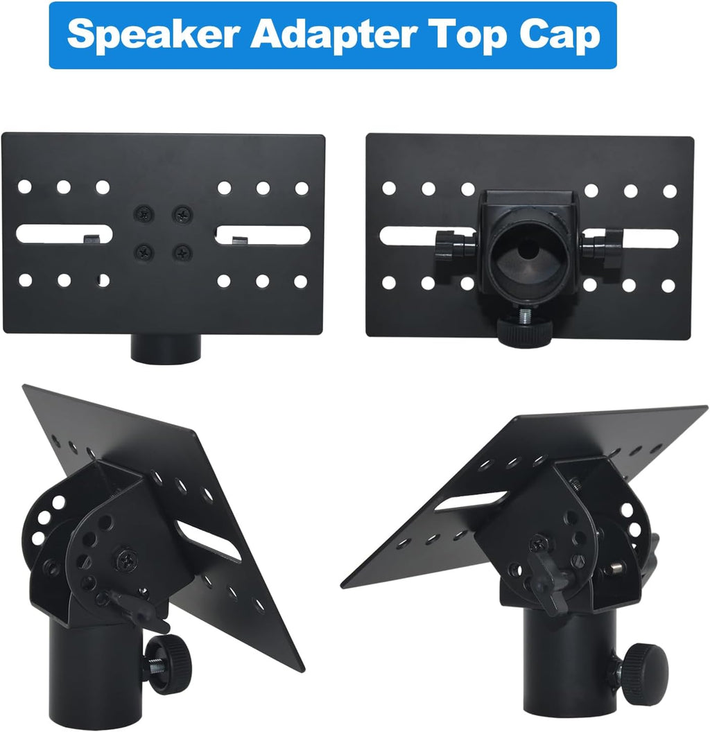 Speaker Stand Adapter, Adjustable Angle，Holds up to 110lbs,2 Packs | Adjustable All Metal 35mm Speaker Adapter Top