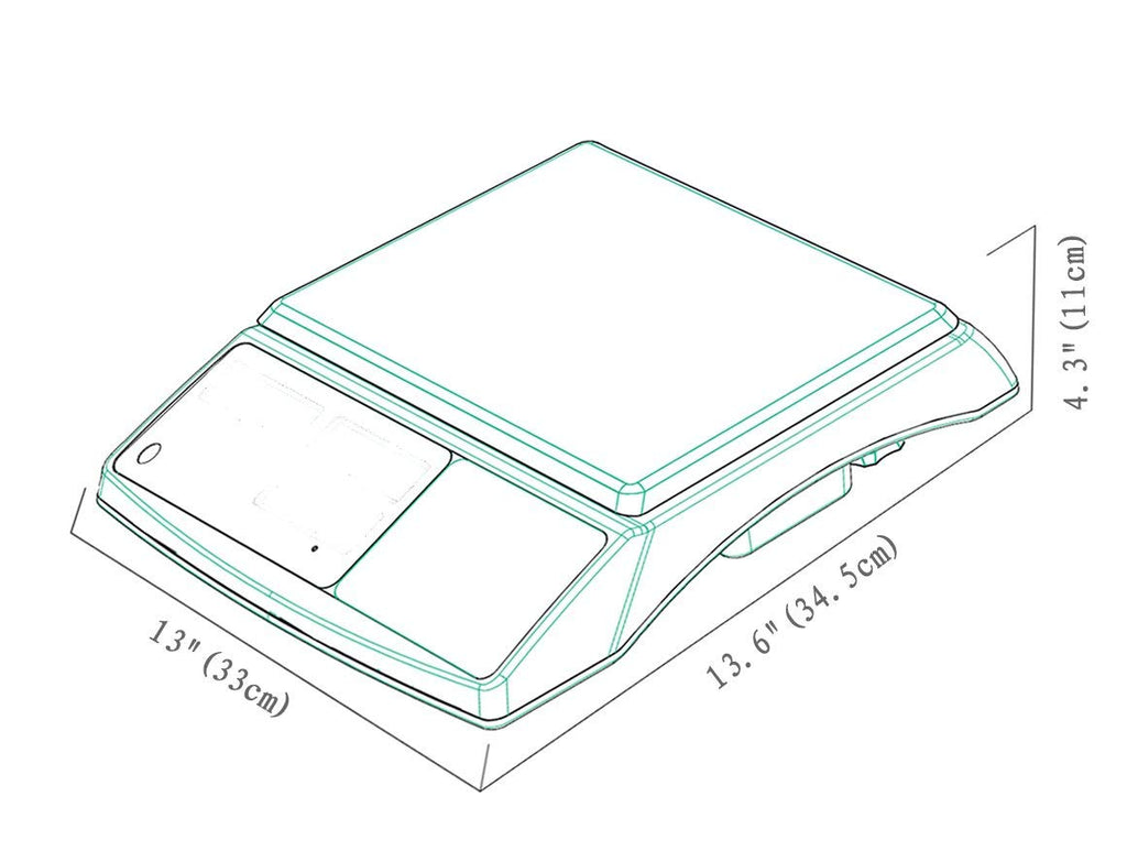 NTEP Legal for Trade Price Computing Scale, 30lb / 60lb Capacity, 0.01lb / 0.02lb Readability, Dual Range