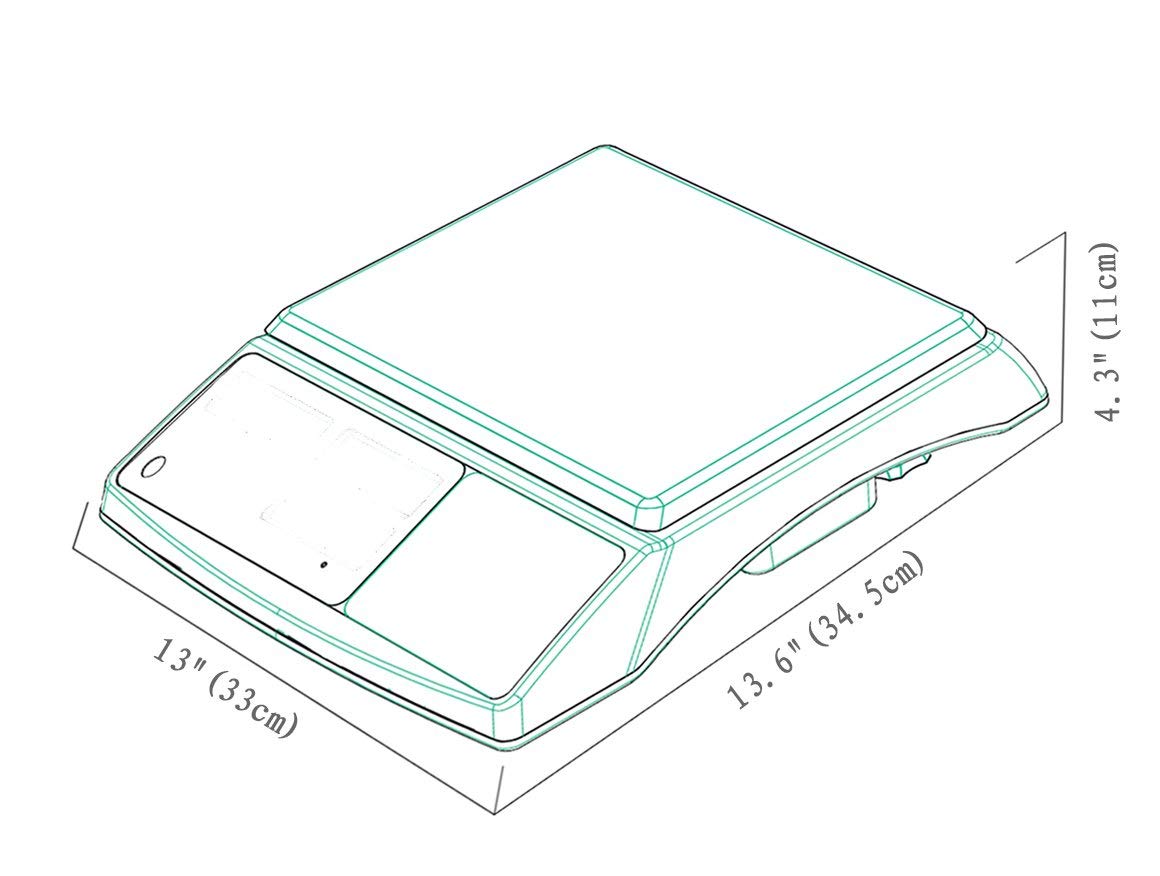 NTEP Legal for Trade Price Computing Scale, 30lb / 60lb Capacity, 0.01lb / 0.02lb Readability, Dual Range
